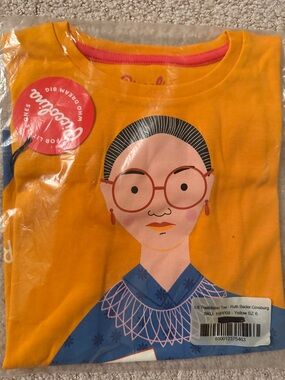 Tea Collection Kids' Yellow Ruth Bader Ginsburg Short Sleeve Tee
